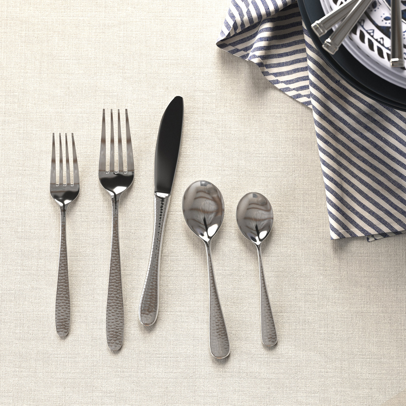 Fitz Stainless Steel Flatware, 5-Piece