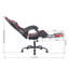 Ebern Designs Brode Adjustable Ergonomic Swiveling PC & Racing Game Chair with Footrest in Black/Red
