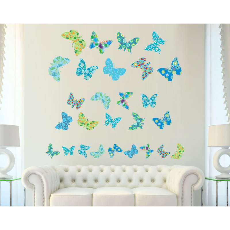 Décalcomanie murale pour chambre papillon, Schéma C