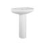Marcott 825mm Tall White Ceramic U-Shaped Pedestal Bathroom Sink
