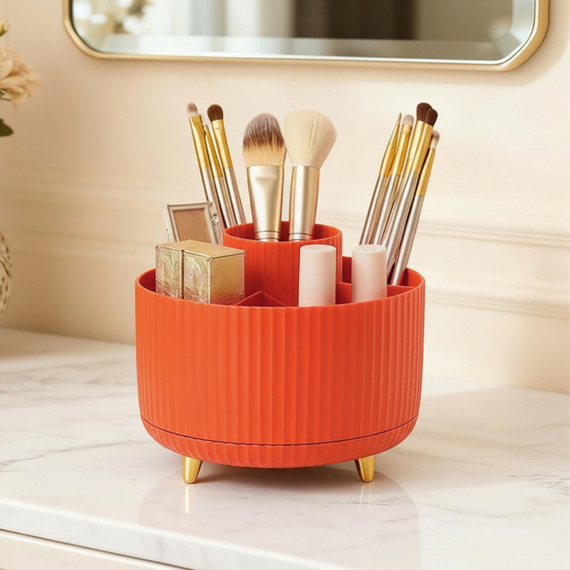 Plastic Makeup Organiser, Orange