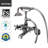 3 Handle Bathroom Clawfoot Tub Faucet with Diverter-64610313