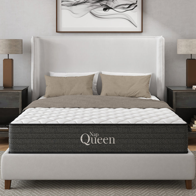 Queen Victoria 12 Inch King Cooling Gel Hybrid Mattress, Certipur-US Certified, Made In USA, King, 12"