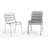 4PK Commercial Metal Indoor-Outdoor Restaurant Stack Chair - Triple Slat Back-91925248