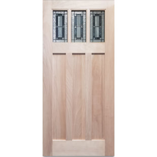 Porte d'entrée en bois brut