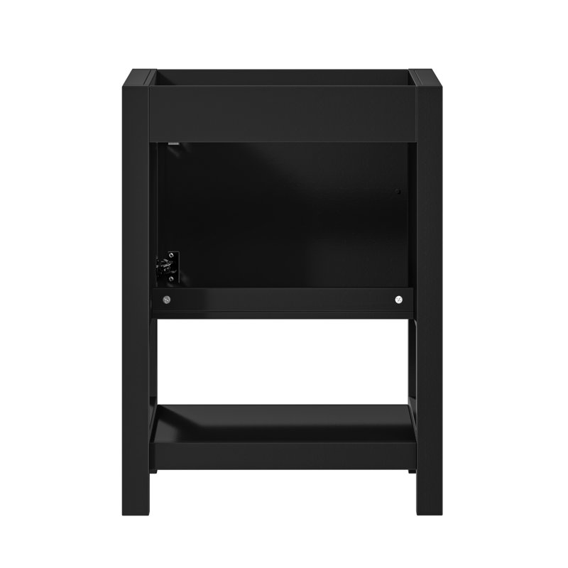 Base de meuble-lavabo simple 24 po seulement, Noir