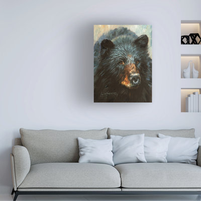 David Stribbling Black Bear Canvas Art