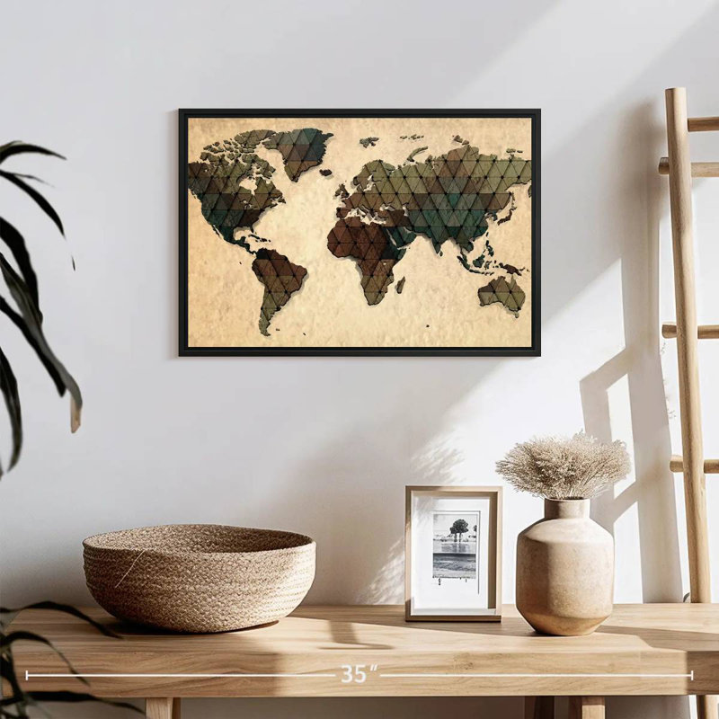 Carte du monde unique Aliaz, H 13 po x l 19 po