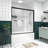 56-60"X58" Aluminum Frame Double Sliding Bathtub Screen,Bypass Bathroom Sliding Door With Premium 1/4" (6Mm) Clear Tempered Glass, Black Hardware Sliding Glass Shower Enclosure,Matte Black Finished-121720222