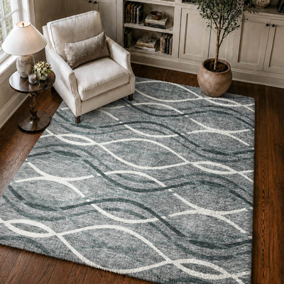 Tapis Dream Shag Waves ADS757, lavable à la machine, de qualité supérieure