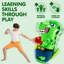 Sac de poinçonnage de dinosaure de 47 pouces gonflable T-Rex pour enfants