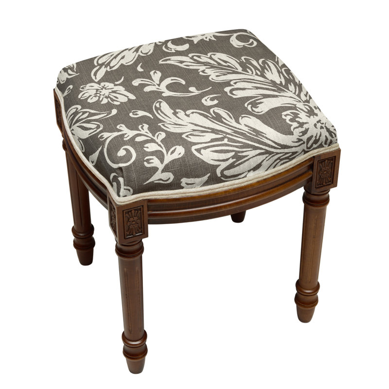 Tabouret de coiffeuse Camilly, Noyers, Gris