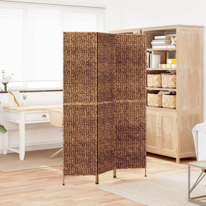 Cotreau 180cm H Metal Folding Room Divider, 3, 180cm H x 122cm W, Brown