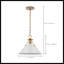 Luminaire suspendu conique à 1 lumière Rodarte-1773667682-1773667681