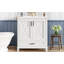 Meuble-lavabo de 30 pouces avec lavabo simple, structure en bois massif et panneau de fibres à densité moyenne, 2 portes à fermeture en douceur, 1 tiroir divisé, 2 tablettes de rangement, un grand espace de rangement, idéal pour les petites et moyenn-115898485