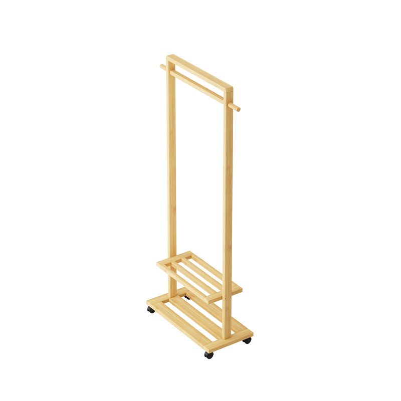 65.5cm Rolling Clothing Rack, Brown
