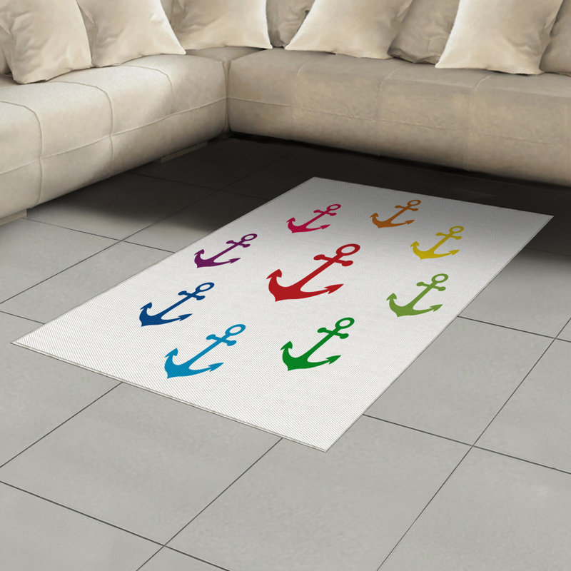 Tapis décoratif en fibres à haute densité Anchor, Rectangle 2 pi 7 po x 5 pi