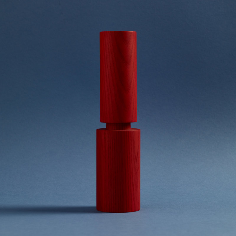 Wood Salt & Pepper Mill, Poppy Red