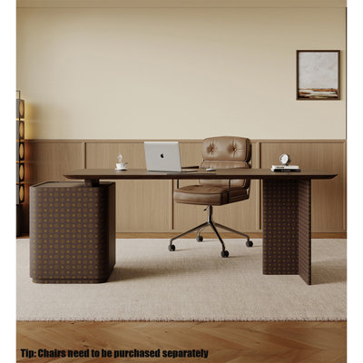 Bureau contemporain: armoire latérale fonctionnelle
