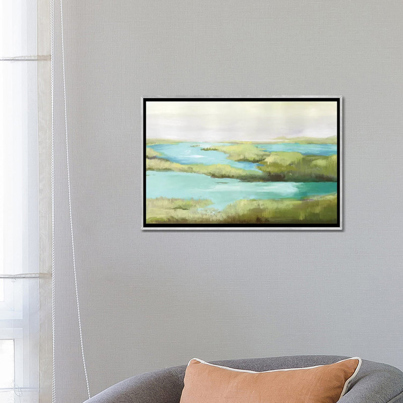 "Paradis perdus" par Allison Pearce, reproduction d’art, Pas de tapis, H 18 po x l 26 po x P 1,5 po, Toile avec cadre argenté