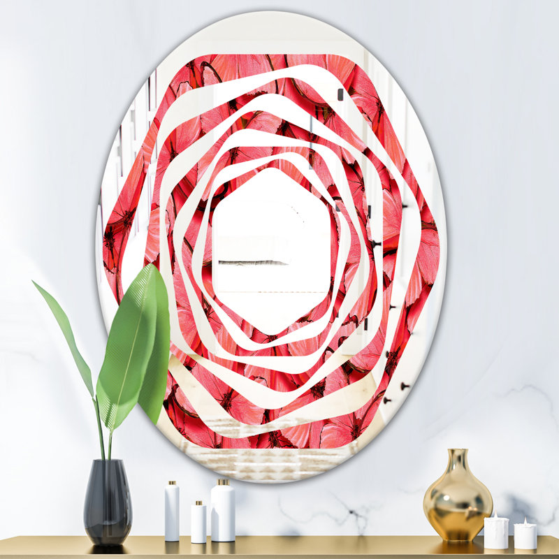 Miroir mural Coastal, H 23,6 po x l 23,6 po, Whirl Underwater Lake Leaves I