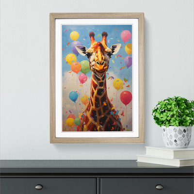 Giraffe Contemporary - Framed Print