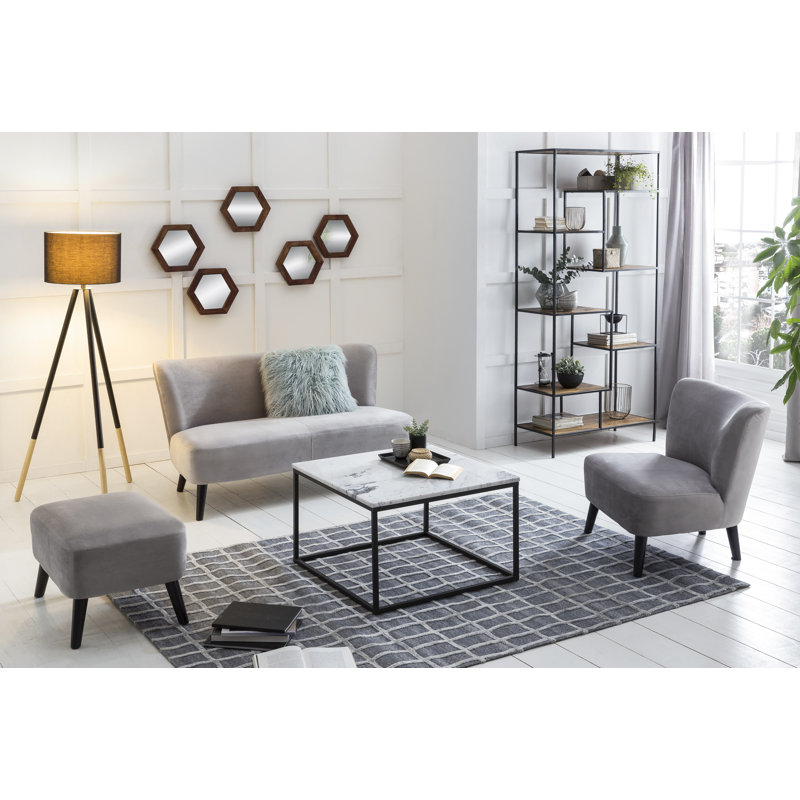 Lehoux 200cm H x 90cm W Iron Etagere Bookcase
