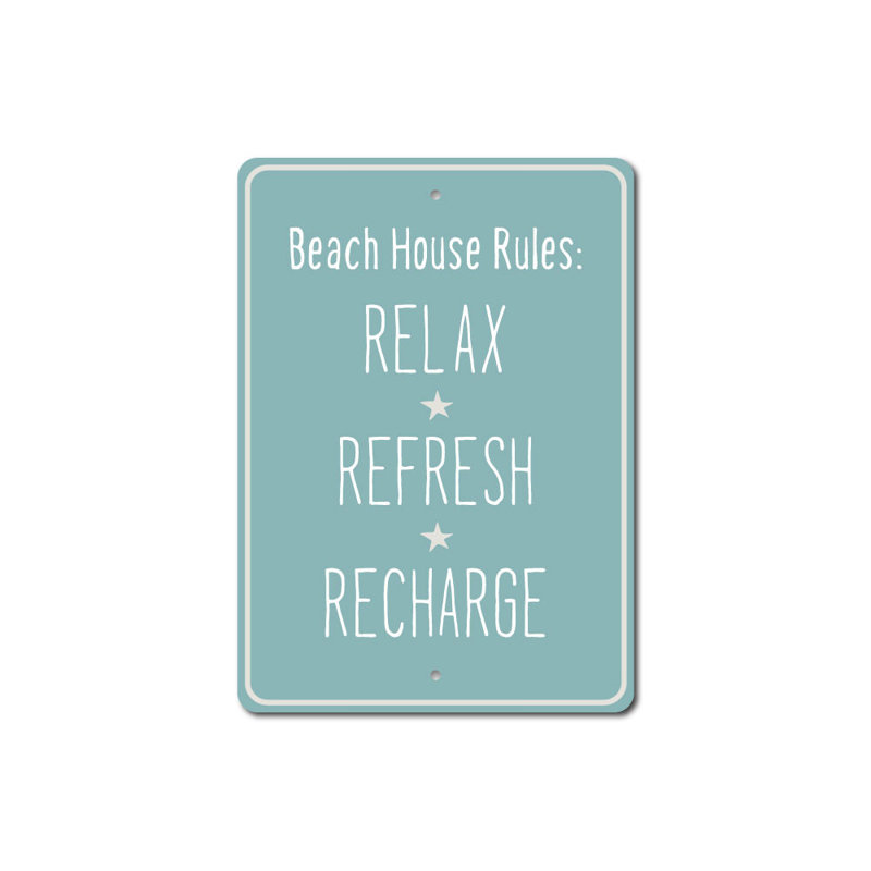 Panneau de plage en aluminium, H 14 po x l 10 po x P 0,04 po