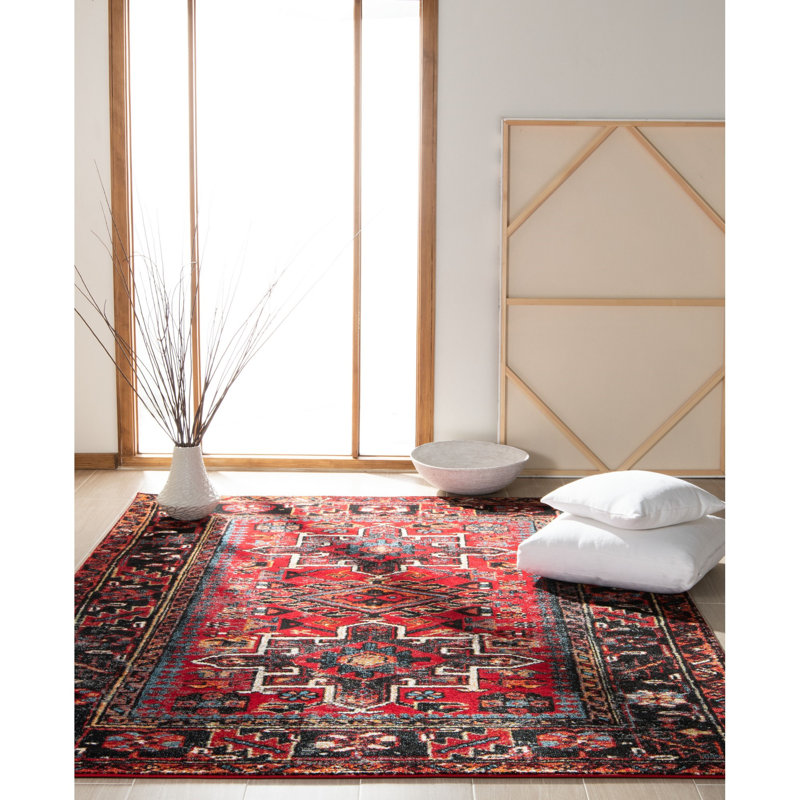 Amaniya Vintage Hamadan Performance Southwestern Rug, Rectangle 6'7" x 9'