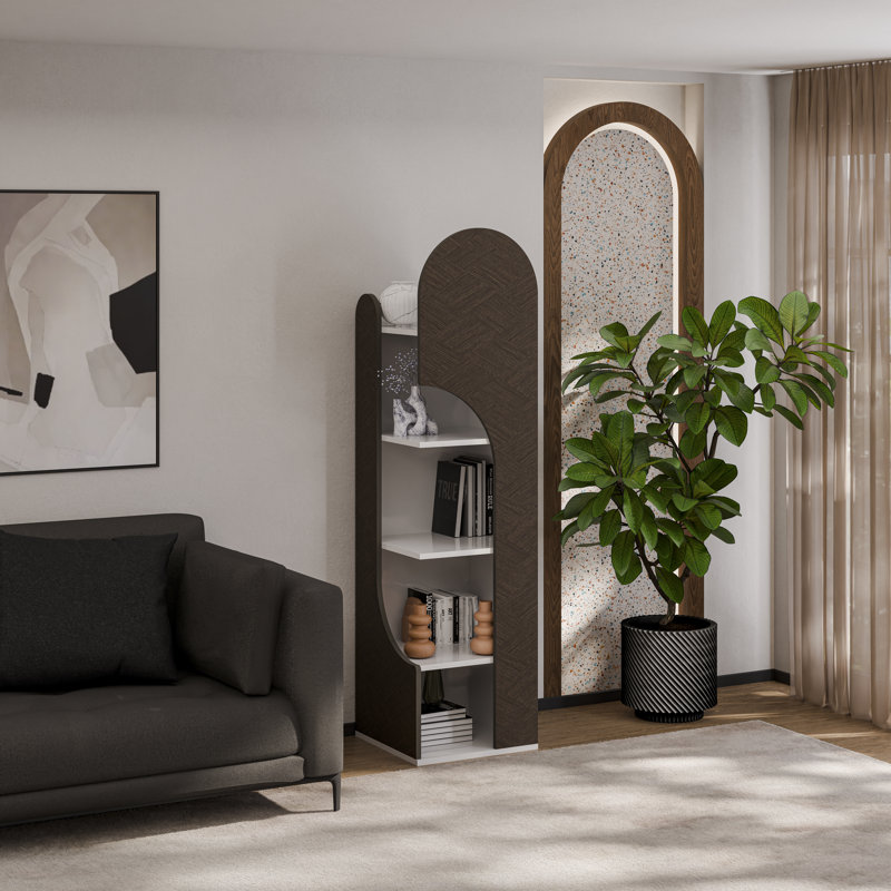 Desa 172cm H x 45cm W Bookshelf, White Linea