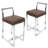 Modern Bar Stools Upholstered Counter Stool With Low Back And Metal Frame Industrial Island Chairs For Kitchen/Pub-1298530086