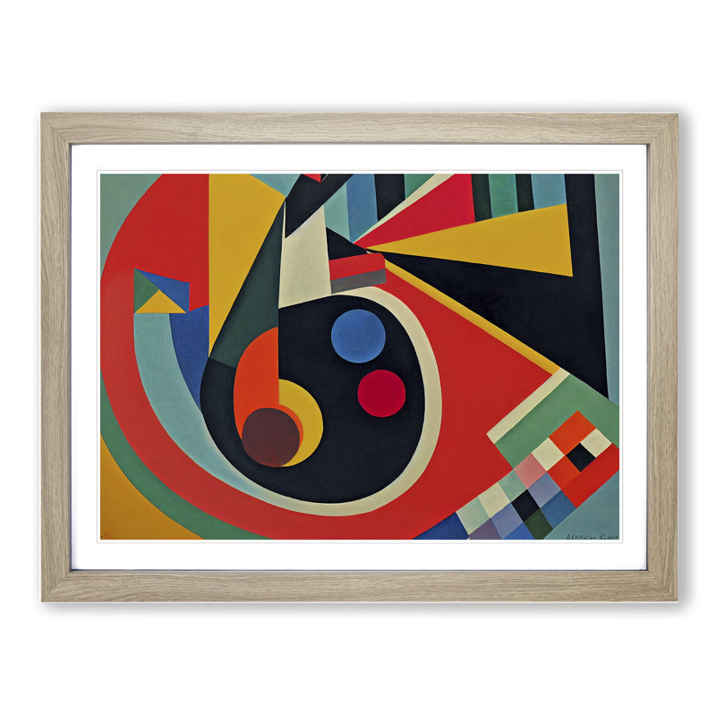 Awesome Modern Abstract - Framed Print, 25cm H x 34cm W x 2cm D, Oak