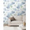 Papier peint floral bleu Cotswolds Poppies