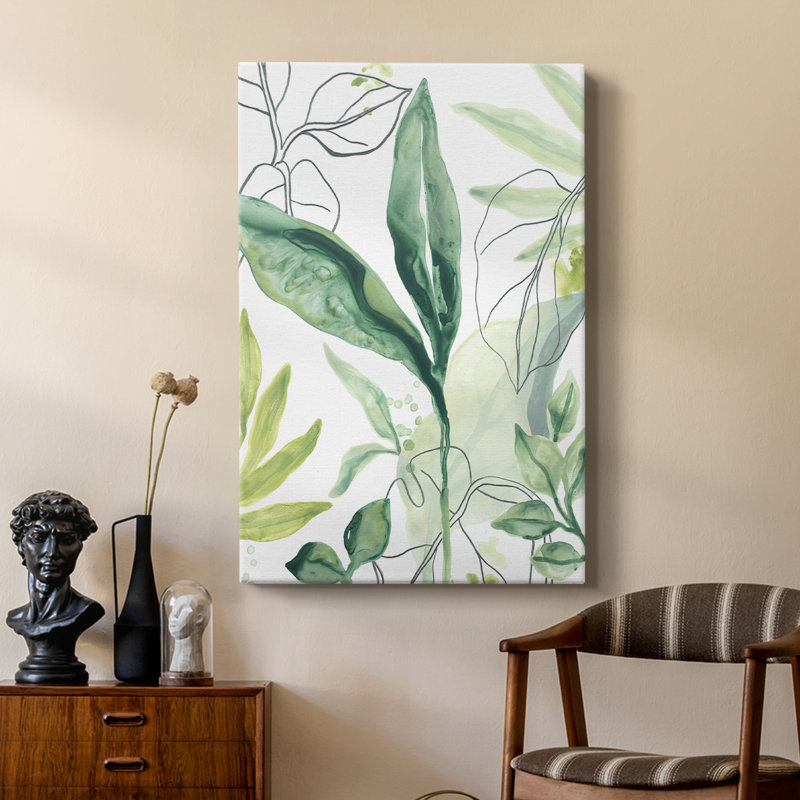 Chœur de palmiers tropicaux IV - galerie Cavas sur mesure, H 27 po x l 18 po