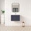 Ensemble de meuble-lavabo mural simple 30 po avec comptoir en céramique bleu marine Aurilla Aurilla-559038129-737632750-737632752