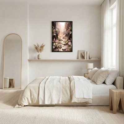 Art mural sur toile rose