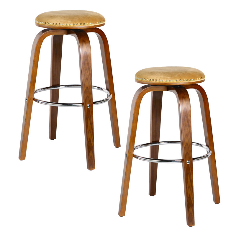 Tabouret de bar rotatif 30 po Kimberly, Suède-brun