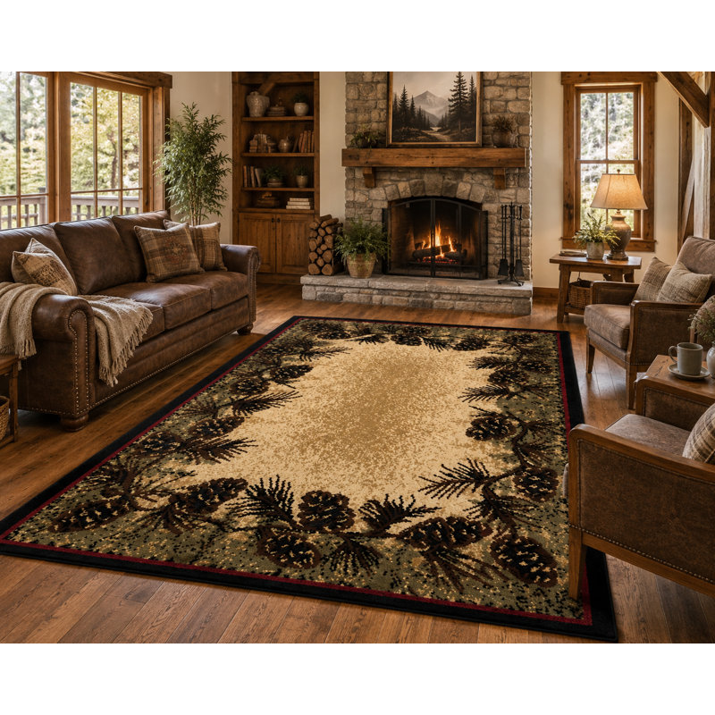 Seagle Floral Indoor Rug, Rectangle 8' x 10'