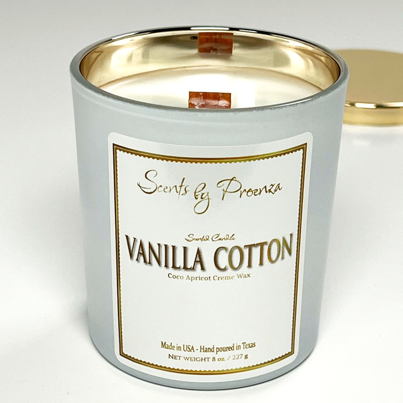 Bougie en coton à la vanille et à la noix de coco