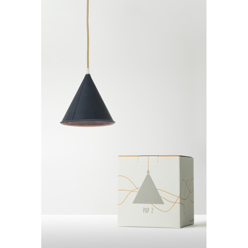 Be.pop 1 - Light Cone Pendant, Black, Gold