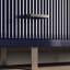 Meuble télé haute brillance bleu 78,7 po x 13,8 po 17,8 po, apparence moderne, tiroirs pour accessoires et pieds de style contemporain, poignées de rangement-130530519