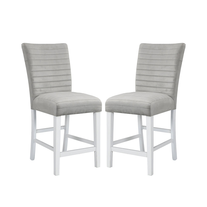 Ensemble de 2 chaises rembourrées en velours