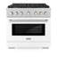 ZLINE 36 in. 6 Burner Gas Range in DuraSnow®-364844654