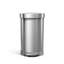 Simplehuman 45L Semi-Round Step Can with Liner Pocket, Brushed Stainless Steel-1991476047
