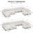 Oversized U-Shaped Couch Chenille Sectional Sofa Solid Wood Storage Modular Sofa With Cup Holder-451680003
