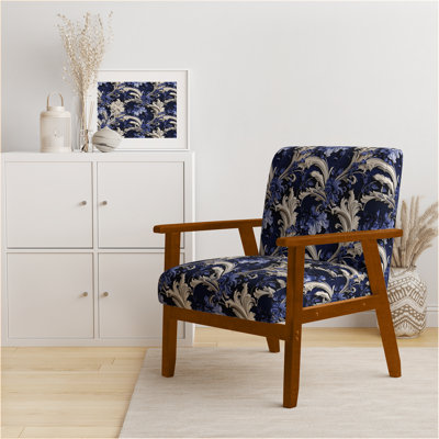 Fauteuil de chalet rembourré bleu Cobalt