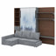 Lit escamotable avec panneau paysage de montagne, armoire de rangement et façade de canapé pour appartements et chambres d'hôtes-421458576