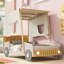 Lit voiture en bois avec coussin-1041237171