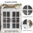 30'' Modern Bathroom Vanity With Ceramic Sink, Tempered Blurred Glass Doors, Matte Black Hardware & Adjustable Shelf-2135063693