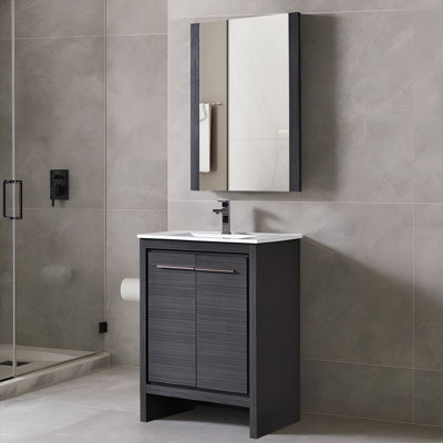 Ensemble de meuble-lavabo simple 25 "avec miroir Artemis